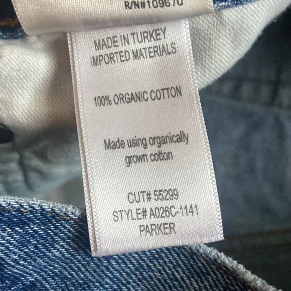 AGOLDE Parker Vintage Cut Off Jean Shorts Sz 26 100% Organic Cotton - Picture 4 of 5